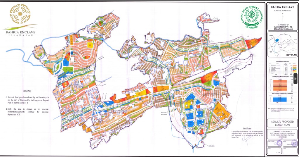 CDA-approved Layout Plan of Bahria Enclave